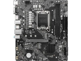 MSI PRO H610M-G DDR4 Micro-ATX Motherboard – Intel H610 LGA1700, DDR4 up to 3200 MHz, 2x DIMM, 1x M.2 PCIe 3.0 & 4x SATA III, 1x PCIe 4.0 x16, HDMI 2.1, DisplayPort, VGA, Intel Gigabit LAN, Realtek ALC892/ALC897 7.1 Audio, USB 3.2 Gen1 & USB 2.0 I/O