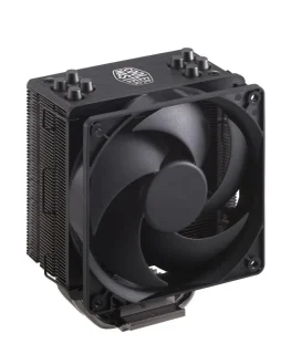 Cooler Master Hyper 212 Black Edition CPU Air Cooler – 4 Heatpipes with Direct Contact Technology, 120 mm Silencio FP PWM Fan (650–2000 RPM, ~42 CFM), Aluminum Heatsink, 152 mm Height, Broad Intel & AMD Socket Support (LGA1700/1200/115x & AM4/AM5 Compatible) – High-Performance Quiet Air Cooler