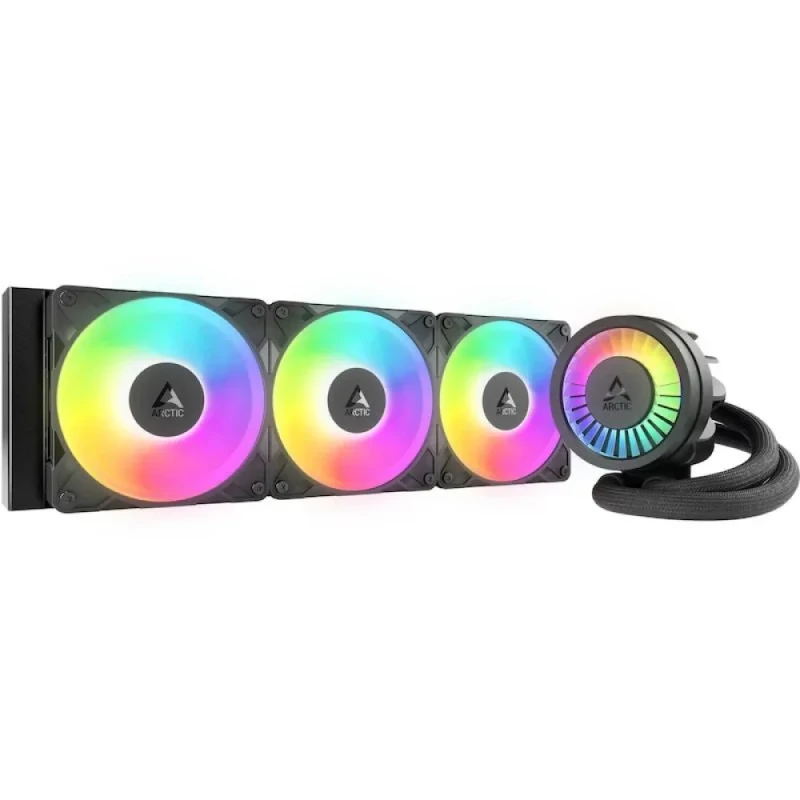 ARCTIC Liquid Freezer III Pro A-RGB 360 mm AIO CPU Liquid Cooler – Triple P12 Pro A-RGB 120 mm PWM Fans (Up to 77 CFM & High Static Pressure), 360 mm Aluminium Radiator, 800–2800 rpm Pump, MX-6 Thermal Paste, A-RGB Lighting, Intel LGA1851/1700 & AMD AM5/AM4 Compatible High-Performance All-in-One Cooler - Featured Image