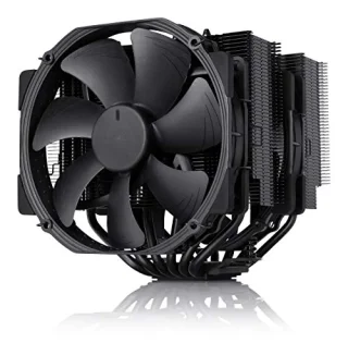 Noctua NH-D15 chromax.black Dual-Tower CPU Air Cooler – Dual NF-A15 140 mm PWM Fans (82.5 CFM), 6 Nickel-Plated Heat Pipes, Aluminum Fins with Copper Base, 165 mm Height, Premium Quiet Cooling, AM5/AM4 & Intel LGA1851/1700/1200/115x Compatible High-Performance Air Cooling Solution