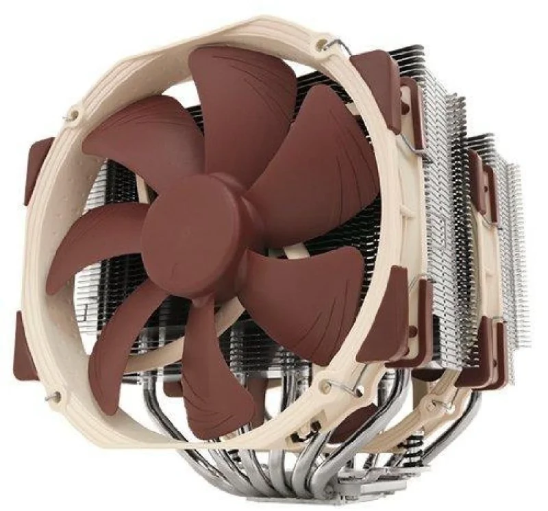 Noctua NH-D15 Premium Dual-Tower Air CPU Cooler – Dual NF-A15 PWM 140 mm Fans, 6-Heatpipe Copper/Nickel-Plated Heatsink, PWM Control, Up to 1500 RPM, Quiet High-Performance Cooling, Intel & AMD Socket Support (LGA1851/1700/1200, AM5/AM4), High CFM Airflow - Featured Image
