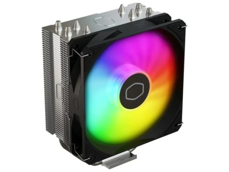 Cooler Master Hyper 212 Spectrum V3 ARGB CPU Air Cooler – 152 mm height, 4 Direct-Contact Heatpipes, 120 mm ARGB PWM Fan (650–1750 RPM, 71.93 CFM, 1.86 mmH₂O), Intel LGA115x/LGA1200/LGA1700 & AMD AM4/AM5 support, Aluminum/Nickel-Plated Heatsink, Rifle Bearing Fan - Featured Image