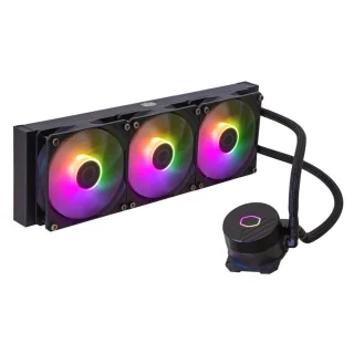 Cooler Master MasterLiquid 360L Core ARGB 360 mm AIO Liquid CPU Cooler – Triple 120 mm ARGB PWM Fans (650–1750 RPM, 71.93 CFM), Gen S Dual-Chamber Pump, Aluminum Radiator (394 x 119.6 x 27.2 mm), CryoFuze Thermal Paste, Intel LGA1851/1700/1200 & AMD AM5/AM4 Support