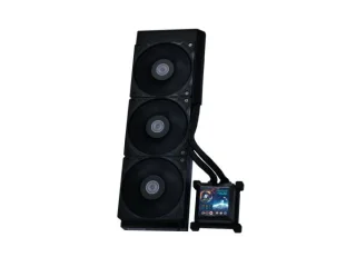 Lian Li HydroShift LCD 360S AIO Liquid CPU Cooler – 360 mm Radiator, 2.88″ IPS LCD Display (480x480), 3800 RPM Pump, 3x 120 mm PWM Fans (Up to 2500 RPM, 73.14 CFM), FDB Bearing, Aluminum Radiator, Intel LGA 1700 & AMD AM4/AM5 Support, Tubeless Aesthetic Cooling
