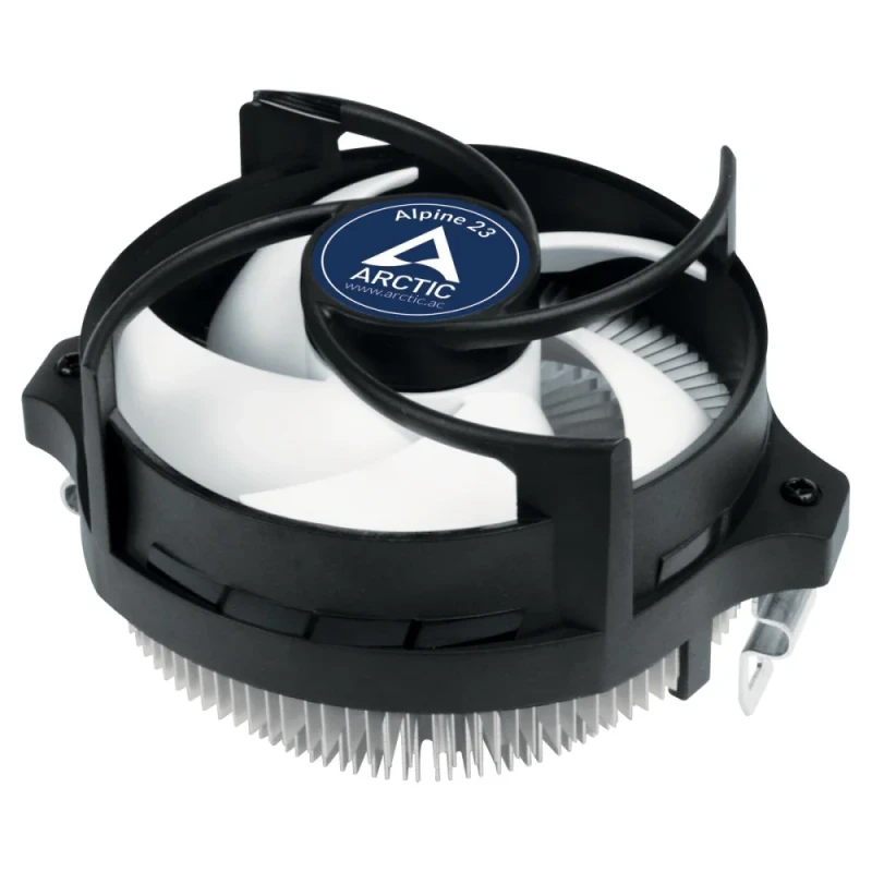 ARCTIC Alpine 23 Compact AMD Air CPU Cooler – 90 mm PWM Fan, Fluid Dynamic Bearing, 100–2000 RPM, MX-2 Pre-Applied Thermal Paste, AM4/AM5 Support, Aluminum Heatsink, Low-Profile 121x98.6x65 mm, Quiet 0.3 Sone, Easy Mount - Featured Image