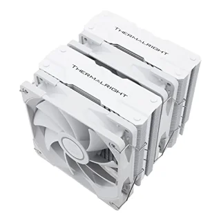 Thermalright Peerless Assassin 120 White Dual-Tower CPU Air Cooler – Dual 120 mm PWM Fans, 6x6 mm Heat Pipes, 66.17 CFM Airflow, 1.53 mm H₂O Static Pressure, S-FDB Bearings, 157 mm Height, Intel LGA1700/1200/115x/2066 & AMD AM5/AM4 Support, High-Performance White Heatsink