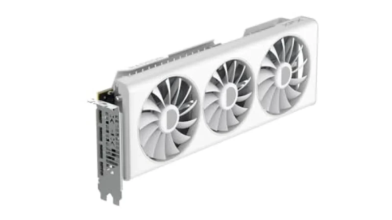 XFX Speedster QICK 319 Core Radeon RX 7800 XT 16GB White – AMD RDNA 3 GPU, 16GB GDDR6, 256-bit, Boost Clock up to 2430 MHz, Triple-Fan Speedster Cooling, PCIe 4.0, HDMI 2.1/DP Outputs, 335 mm Length - Featured Image