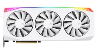 XFX Radeon RX 9070 XT Mercury OC RGB 16GB GDDR6 PCIe 5.0 Graphics Card – AMD Radeon RX 9070 XT GPU, 4096 Stream Processors, 16 GB 256-bit GDDR6 @ 20 Gbps, 3100 MHz Boost, Triple-Fan Cooling, 360 mm White/Black RGB, 3x DisplayPort 2.1 + HDMI 2.1 Outputs