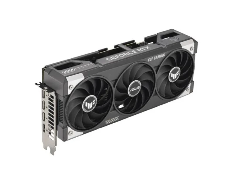 ASUS TUF Gaming GeForce RTX 5060 Ti OC 16GB GDDR7 Triple-Fan PCIe 5.0 Graphics Card, 4608 CUDA Cores, 128-bit Memory Bus, 28 Gbps Memory, 302 mm Length, HDMI 2.1b & 3x DisplayPort 2.1b Outputs, ARGB Lighting, Black/Silver - Featured Image