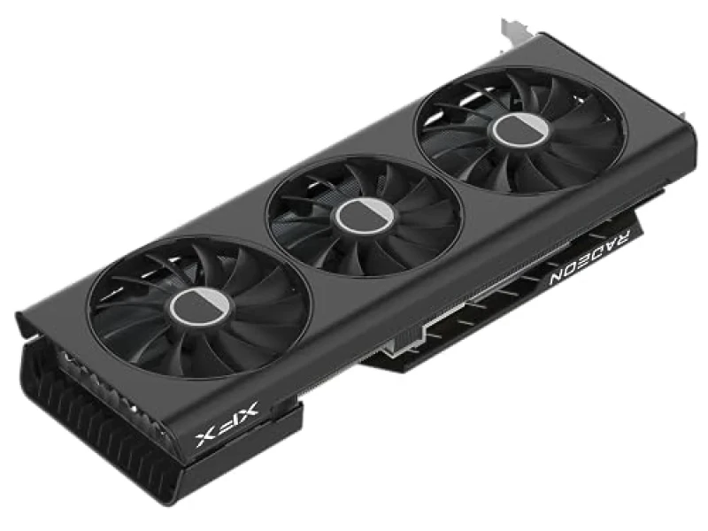 XFX Speedster QICK 319 BLACK Radeon RX 7700 XT 12GB – AMD RDNA 3 GPU, 3456 Stream Processors, 12GB GDDR6 192-bit, PCIe 4.0, Triple-Fan Cooling, 3x DisplayPort 2.1 & HDMI 2.1, 2.5-Slot Black Gaming Graphics Card, 335mm Length - Featured Image