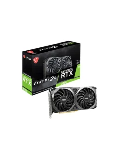MSI GeForce RTX 3060 Ventus 2X 12G OC 12GB – NVIDIA Ampere GPU, 3584 CUDA Cores, 12GB GDDR6 192-bit, PCIe 4.0 x16, Dual-Fan TORX Fan 3.0 Cooling, 3x DisplayPort 1.4 & HDMI 2.1, 235 mm Black Gaming Graphics Card