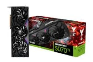 Gainward Speedster Phoenix-S GeForce RTX 5070 Ti 16GB – NVIDIA Blackwell GPU, 8960 CUDA Cores, 16GB GDDR7 256-bit, PCIe 5.0, Triple-Fan Active Cooling, 3x DisplayPort 2.1 & HDMI 2.1, 332 mm Black/Silver Gaming Graphics Card