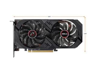 ASRock Radeon RX 6500 XT Phantom Gaming D OC 4GB Graphics Card – AMD RDNA 2 RX 6500 XT GPU, 4 GB GDDR6 64-bit, PCIe 4.0 x4, Boost up to 2820 MHz, Dual Axial Fans 0dB Cooling, 1x HDMI 2.1 & 1x DisplayPort 1.4a, 240 mm Length, Black OC Gaming GPU