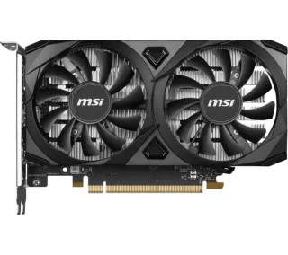 MSI GeForce RTX 3050 VENTUS 2X E OC 6GB GDDR6 PCIe 4.0 Graphics Card – NVIDIA RTX 3050, 2304 CUDA Cores, 1492 MHz Boost, 96-bit 14 Gbps Memory, Dual Fan Cooling, 1x DisplayPort 1.4a & 2x HDMI 2.1 Outputs, 189x109x42 mm Compact Black Design, Efficient 70 W Power