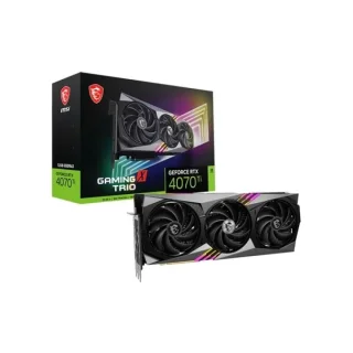 MSI GeForce RTX 4070 Ti GAMING X TRIO 12GB – NVIDIA Ada Lovelace GPU, PCIe 4.0, 7680 CUDA Cores, 12GB GDDR6X 192-bit, 285W TDP, TriFrozr 3 Cooling, TORX Fan 5.0, 337 mm Length, 4 DisplayPorts, HDMI 2.1, Dual BIOS, High-Performance Gaming Graphics Card