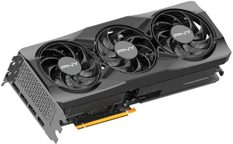 PNY GeForce RTX 5070 Ti 16GB GDDR7 Triple Fan OC PCIe 5.0 Graphics Card – NVIDIA RTX 5070 Ti GPU, 8960 CUDA Cores, 300 W TDP, 16 GB GDDR7 256-bit, 299.5 mm, HDMI 2.1b & 3x DisplayPort 2.1b, Active Triple-Fan Cooling, Black - Featured Image