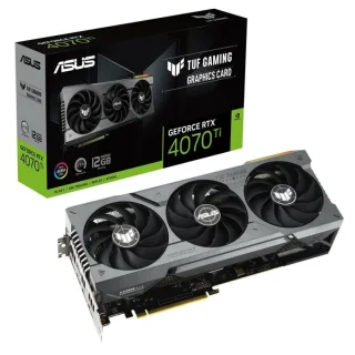 ASUS TUF Gaming GeForce RTX 4070 Ti 12GB GDDR6X PCIe 4.0 Graphics Card – NVIDIA Ada Lovelace RTX 4070 Ti GPU, 7680 CUDA Cores, 21 Gbps Memory, Triple Axial-Tech Fans, 305 mm Length, 3x DisplayPort 1.4a & 2x HDMI 2.1a, ARGB Active Cooling, Black