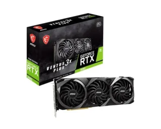 MSI VENTUS 3X PLUS OC GeForce RTX 3080 12GB GDDR6X LHR PCIe 4.0 Graphics Card – 8960 CUDA Cores, 1740 MHz Boost, 384-bit Bus, Triple Fan Cooling, 305 mm Length, 3x DisplayPort 1.4a & HDMI 2.1 Outputs, 350 W TDP, 750 W PSU Recommended
