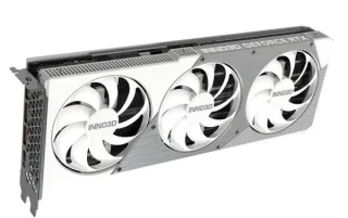 INNO3D X3 OC GeForce RTX 5070 Ti 16GB GDDR7 PCIe 5.0 Graphics Card – NVIDIA Blackwell GPU, 8960 CUDA Cores, 2482 MHz Boost, 256-bit 16 GB Memory, Triple Fan Cooling, 300 mm Length, 3x DisplayPort 2.1b & HDMI 2.1b, White/Silver