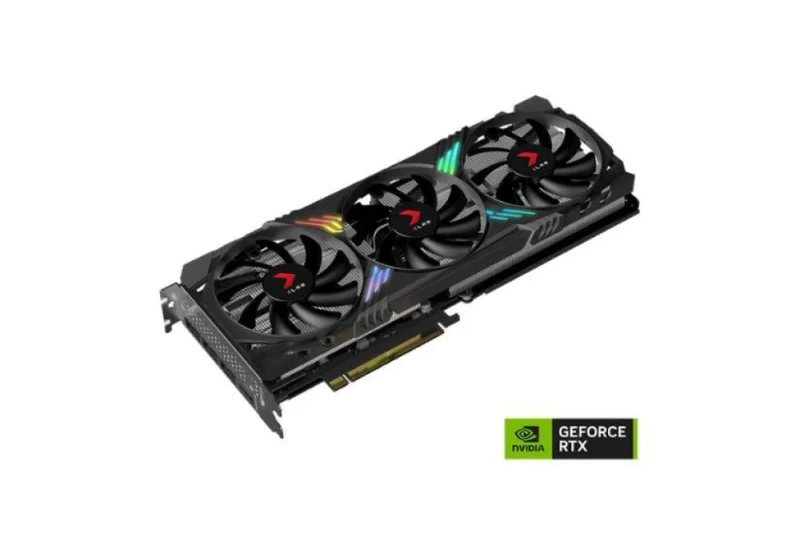 PNY XLR8 Gaming VERTO EPIC-X RGB OC GeForce RTX 4070 SUPER 12GB Black 305 mm – NVIDIA Ada Lovelace RTX 4070 SUPER GPU, 7168 CUDA Cores, 12 GB GDDR6X 504 GB/s, PCIe 4.0 x16, Triple Fan Active Cooling with RGB, 3x DisplayPort 1.4a & HDMI 2.1 Outputs, 220 W TGP, Includes 16-Pin to Dual 8-Pin Adapter - Featured Image