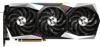 MSI Radeon RX 6750 XT GAMING X TRIO 12GB Graphics Card – AMD Radeon RX 6750 XT GPU, 12GB GDDR6, 192-bit, PCIe 4.0, Boost up to ~2623 MHz, Triple-Fan TRI FROZR 2 Cooling, 3x DisplayPort 1.4a & HDMI 2.1, 327 mm Length, Silver/Black