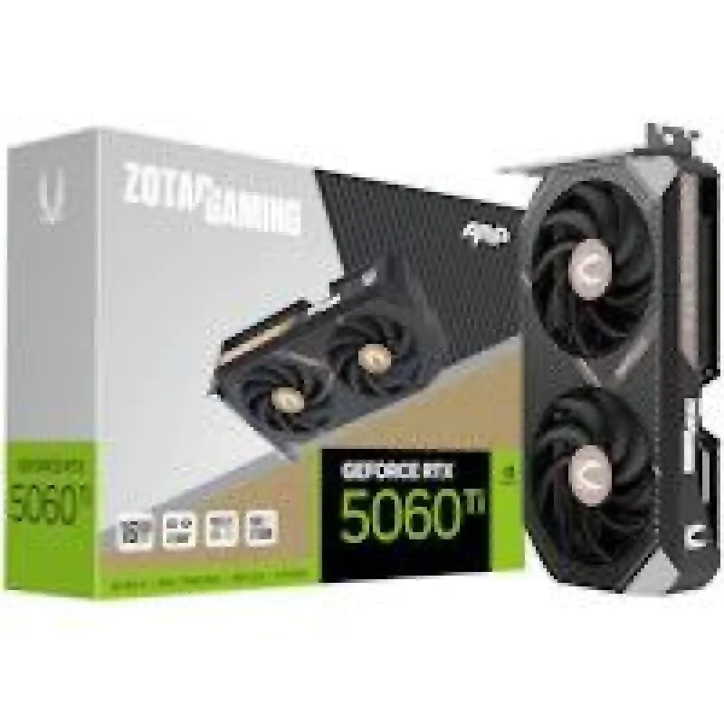 ZOTAC GAMING AMP GeForce RTX 5060 Ti 16GB Graphics Card – NVIDIA Blackwell GPU with 4608 CUDA Cores, 16GB GDDR7 128-bit Memory @ 28 Gbps, Boost Clock ~2632 MHz, Dual IceStorm 2.0 Fans & Metal Backplate, PCIe 5.0 x8, 3x DisplayPort 2.1b & HDMI 2.1b, 220.5 mm Black High-Performance GPU - Featured Image