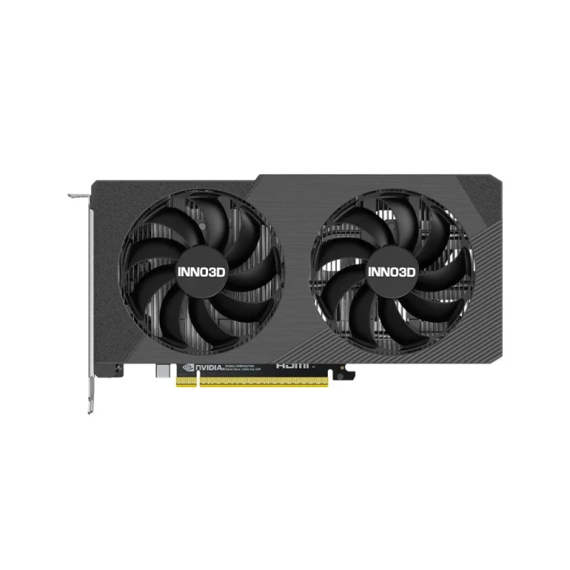 Inno3D GeForce RTX 5060 TWIN X2 OC 8GB Graphics Card – NVIDIA Blackwell RTX 5060 GPU, 3840 CUDA Cores, 2527 MHz Boost, 8 GB GDDR7 128-bit 448 GB/s Memory, Dual-Fan Active Cooling, PCIe 5.0 x8, 250 mm Length, HDMI 2.1b & 3x DisplayPort 2.1b, Dual-Slot Design for Gaming & Creative PCs - Featured Image