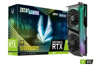 ZOTAC GAMING AMP Holo GeForce RTX 3070 8GB Graphics Card – NVIDIA Ampere 5888 CUDA Cores, 8GB GDDR6 256-bit, PCIe 4.0, IceStorm 2.0 Dual Fans, 2.5-Slot Cooler, 3x DisplayPort 1.4a & HDMI 2.1, 291.2 mm Length, 650 W PSU Recommend, SPECTRA 2.0 RGB