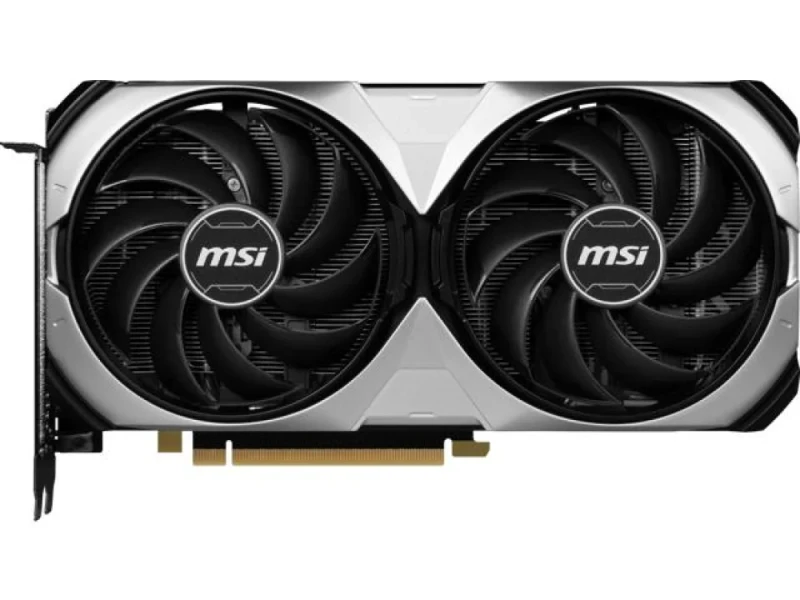 MSI GeForce RTX 4070 Ti VENTUS 2X OC 12GB GDDR6X PCIe 4.0 Graphics Card – 7680 CUDA Cores, Boost ~2640 MHz, 192-bit Memory, Dual Torx 4.0 Fan Cooling, 3x DisplayPort 1.4a & HDMI 2.1a, Compact 242 mm Length Silver/Black (VENTUS 2X 12G OC) - Featured Image