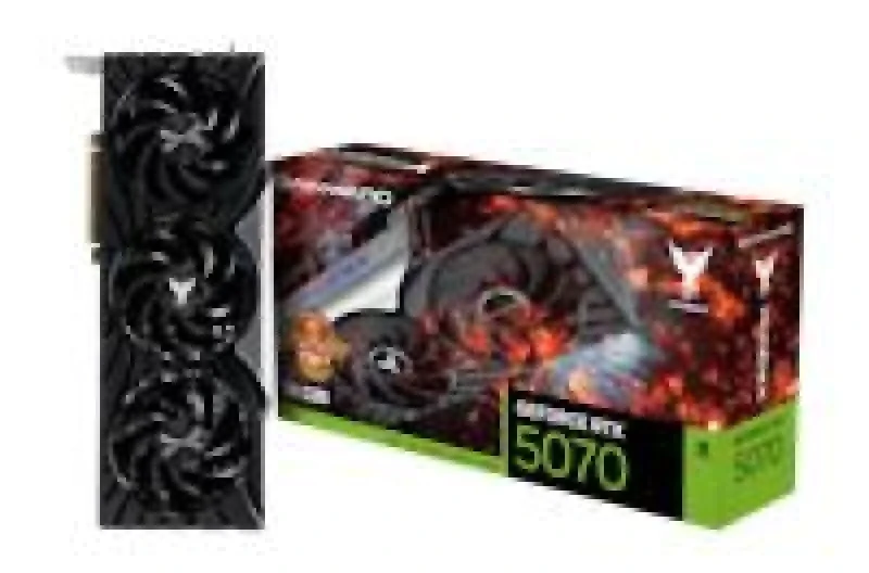 Gainward Phoenix GS NVIDIA GeForce RTX 5070 12GB GDDR7 Graphics Card – Black/Silver Triple-Fan Cooler, NVIDIA Blackwell GPU, 6144 CUDA Cores, 2572 MHz Boost, 192-bit 12GB Memory, PCIe 5.0, 1x HDMI 2.1b & 3x DisplayPort 2.1b, 332 mm Length - Featured Image