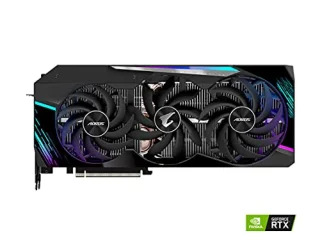 Gigabyte AORUS MASTER Rev. 2.0 GeForce RTX 3080 10GB LHR GDDR6X PCIe 4.0 Graphics Card – NVIDIA Ampere RTX 3080, 8704 CUDA Cores, 320-bit 19 Gbps Memory, Triple Fan Cooling with RGB Fusion 2.0 & LCD Edge View, 3x DisplayPort 1.4a + HDMI Outputs, 319x140x70 mm, Black