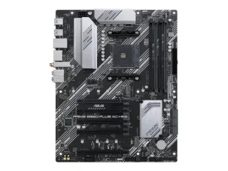 ASUS PRIME B550-PLUS AC-HES AMD AM4 ATX Motherboard – AMD B550 Chipset, Dual M.2 PCIe 4.0 & SATA, DDR4 up to 4866 MHz (OC), Wi-Fi 5 (802.11ac) + 1 Gb Ethernet, USB 3.2 Gen2 Type-A & Type-C, HDMI & DisplayPort, Aura Sync RGB Headers – ATX Board for Ryzen Builds