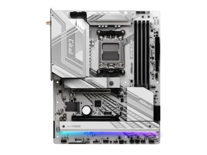 ASRock X870 Pro RS WiFi ATX Motherboard – AMD X870 Chipset, AM5 Socket for Ryzen 7000/8000/9000 Series, DDR5 Up to ~8000+ MHz (OC), 3x M.2 (PCIe 5.0/4.0/3.0), USB4 Type-C, Wi-Fi 7 (802.11be) & Bluetooth 5.4, Realtek 2.5 Gb LAN, HDMI, PCIe 5.0 & 4.0 Graphics, 8-Channel HD Audio – High-Performance Gaming/Creator Board - Featured Image