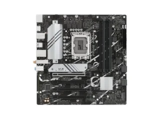 ASUS PRIME B760M-A AX Micro-ATX Motherboard – Intel B760 Chipset, LGA-1700 for 12th/13th Gen Intel, DDR5 Support, 2x M.2 PCIe 4.0, 6x SATA 6Gb/s, Realtek 2.5Gb LAN & Wi-Fi 6, HDMI & DisplayPort, Dual-Channel DDR5, Compact mATX Desktop Board