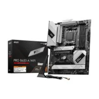 MSI PRO B650-A WIFI ATX AM5 Motherboard – AMD B650 Chipset, Socket AM5 for Ryzen 7000/8000/9000 Series, 4x DDR5 DIMM up to 7600+ OC, 3x M.2 PCIe 4.0 & 6x SATA, Realtek 2.5Gb LAN + Wi-Fi 6E & Bluetooth 5.3, HDMI 2.1 & DisplayPort 1.4, USB 20 Gbps Type-C & Multi-USB Connectivity
