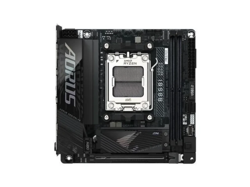 Gigabyte B850I AORUS PRO AM5 Mini-ITX Motherboard – AMD B850 Chipset, AM5 Socket, Dual DDR5 (Up to 128 GB, 8400 MT/s OC), 1x PCIe 5.0 x16, 2x M.2 (PCIe 5.0 & PCIe 4.0), Wi-Fi 7 & Bluetooth 5.4, Realtek 2.5 GbE LAN, HDMI, USB-C/A I/O – Compact ITX - Featured Image