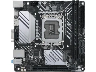 ASUS PRIME H610I-PLUS D4-CSM Mini-ITX Motherboard – Intel H610 Chipset, LGA 1700 Socket (12th/13th/14th Gen), DDR4-3200 Support, 2x DIMM, PCIe 4.0 x16, 1x M.2, Realtek Gigabit LAN, HDMI 2.1/DisplayPort/D-Sub, USB 3.2 Gen1 & USB 2.0, SATA 6 Gb/s – Corporate Stable Model