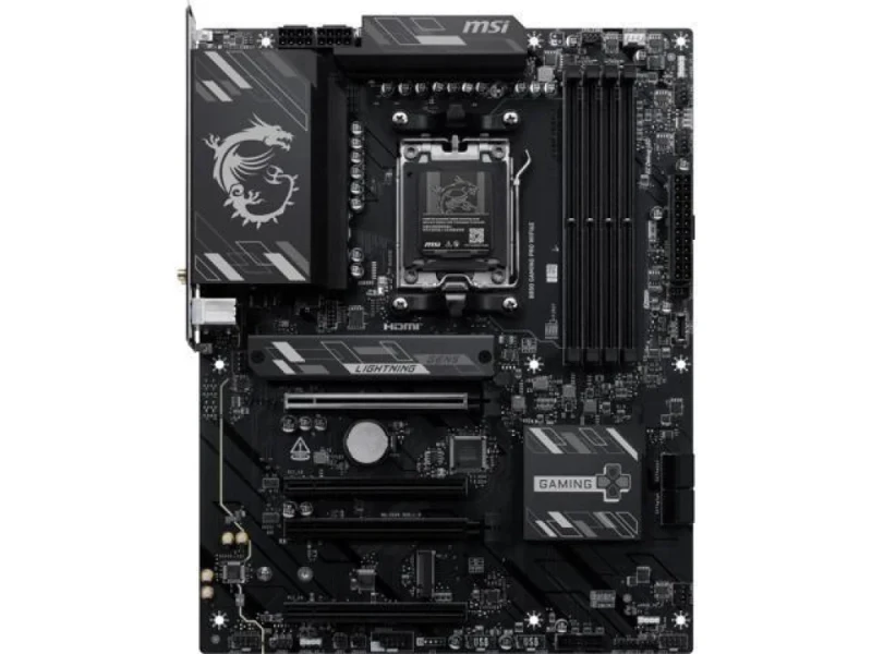 MSI B850 GAMING PRO WIFI6E AMD AM5 ATX Motherboard – AMD B850 Chipset, AM5 Socket, DDR5-8200+ (OC) Support, Dual M.2 PCIe 5.0/4.0 NVMe, 2.5G LAN, Wi-Fi 6E & Bluetooth 5.3, HDMI 2.1 & DisplayPort 1.4, Realtek ALC897 7.1 HD Audio, USB 10Gbps & 5Gbps Ports, ATX Form Factor - Featured Image
