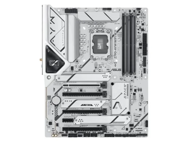 ASUS Z790-AYW WIFI W II ATX LGA1700 Motherboard – Intel Z790 Chipset, Supports 14th/13th/12th Gen Intel Core CPUs, DDR5 up to 8000+ MT/s (OC), Dual-Channel 4x DIMM up to 192 GB, PCIe 5.0 x16 & triple M.2 slots, 2.5 Gb LAN, Wi-Fi 6 & Bluetooth, USB 10 Gbps Type-C/A, HDMI, Aura Sync & BIOS FlashBack - Featured Image
