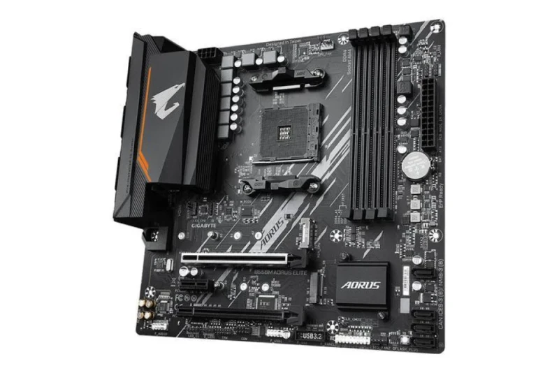 Gigabyte B550M AORUS ELITE Micro-ATX AM4 Motherboard – AMD B550 Chipset, AM4 Socket, Supports Ryzen 5000/4000/3000 Series, Dual Channel DDR4 up to 4733+ MHz, Dual M.2 PCIe 4.0/3.0, Realtek GbE LAN, HDMI & DVI, USB 3.2 Gen1, Smart Fan 5 & RGB Fusion - Featured Image