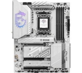 MSI MPG B850 EDGE TI WIFI ATX Motherboard – AMD B850 AM5 Socket, DDR5 up to 8400+ MT/s, 4x DIMM, PCIe 5.0 x16 & PCIe 4.0, 4x M.2 NVMe (Gen5/Gen4), Wi-Fi 7 & Bluetooth 5.4, 5 Gb LAN, USB 3.2 Gen2x2 Type-C & USB 20 Gbps, HDMI 2.1, Realtek ALC4080 7.1-Ch Audio, M.2 Shield Frozr & Extended Heatsinks