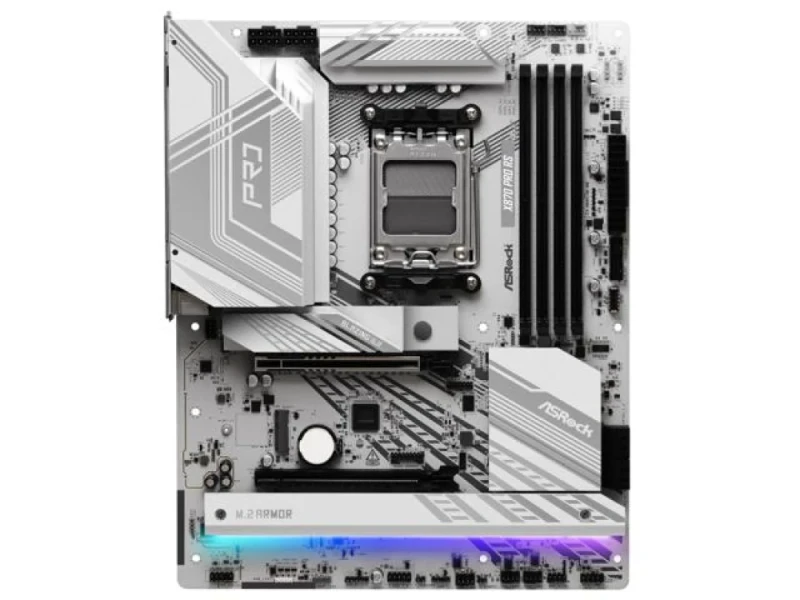 ASRock X870 Pro RS AM5 ATX Motherboard – AMD X870 Chipset, Socket AM5 for Ryzen 9000/8000/7000, DDR5 up to 8000+ (OC), PCIe 5.0 & PCIe 4.0, 3x M.2 & 4x SATA, 2.5 Gb LAN, USB4 Type-C, HDMI 2.1, Realtek ALC1220 7.1 Audio - Featured Image