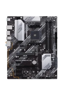 ASUS PRIME B550-PLUS ATX Motherboard – AMD B550 Chipset, AM4 Socket for Ryzen 3000/4000/5000, DDR4 up to 4800 MHz (4 DIMMs), Dual M.2 Slots (PCIe 4.0/PCIe 3.0), 6x SATA 6 Gb/s, USB 3.2 Gen2 Type-A & USB-C, Gigabit Ethernet, HDMI 2.1 & DisplayPort, PCIe 4.0 x16 Expansion, Aura Sync RGB Headers