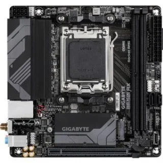Gigabyte B650I AX Mini-ITX Motherboard – AMD B650 Chipset, AM5 Socket for Ryzen 7000/8000/9000 Series, DDR5 Dual-Channel Memory, Wi-Fi 6E & Bluetooth, 2.5 GbE LAN, PCIe 4.0 x16, 1x M.2 PCIe 4.0, HDMI & DisplayPort, USB 3.2 Gen 2 Type-C & USB 3.2 Gen 1, Realtek ALC897 7.1 Audio