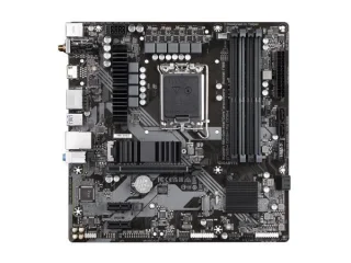 GIGABYTE B760M DS3H AX DDR4 Micro-ATX Motherboard – Intel B760 LGA1700, DDR4 up to 5333 MT/s (OC), 4x DIMM (128 GB), 2x M.2 PCIe 4.0, PCIe 4.0 x16, Realtek 2.5 GbE LAN, Wi-Fi 6E & Bluetooth 5.x, USB 3.2 Gen2 Type-C & USB-A, HDMI & DisplayPort, Micro-ATX Board for Intel 12th/13th/14th Gen CPUs – solid mid-range board with robust connectivity and wireless.