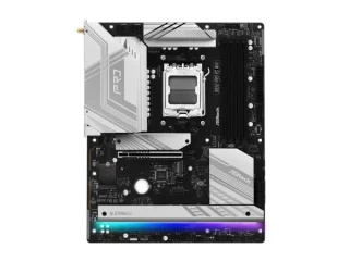 ASRock B850 Pro RS Wi-Fi ATX Motherboard – AMD B850 Chipset, AM5 Socket for Ryzen™ 7000/8000/9000 Series, 4x DDR5 DIMMs (up to 8000+ MT/s OC), PCIe 5.0 & PCIe 4.0 Slots, Wi-Fi 6E & Bluetooth 5.2, 2.5 Gb LAN, Quad M.2 + SATA III Storage, HDMI & USB-C I/O – High-Performance Desktop Board