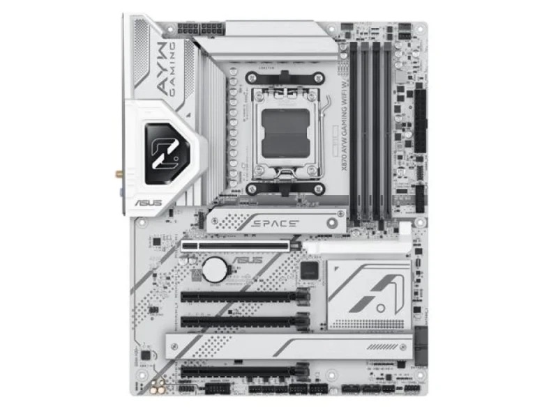 ASUS X870 AYW GAMING WIFI W AMD X870 AM5 ATX Motherboard – Ryzen 7000/8000/9000 Support, DDR5 up to 8000+ MT/s, PCIe 5.0 x16 & 3x M.2, USB4 40 Gbps & USB 20 Gbps Type-C, Wi-Fi 6, Realtek 2.5 Gb LAN, HDMI, Aura Sync RGB - Featured Image