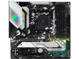 ASRock B550M Steel Legend AMD AM4 mATX Motherboard – AMD B550 Chipset, AM4 Socket, Dual-Channel DDR4 4733+(OC) Support up to 128 GB, PCIe 4.0 x16 & PCIe 3.0 x16, 2x M.2 + SATA III Storage, 2.5 Gb LAN, HDMI & DisplayPort, USB 3.2 Gen2 Type-C & A, Realtek ALC1200 Audio, CrossFire Support