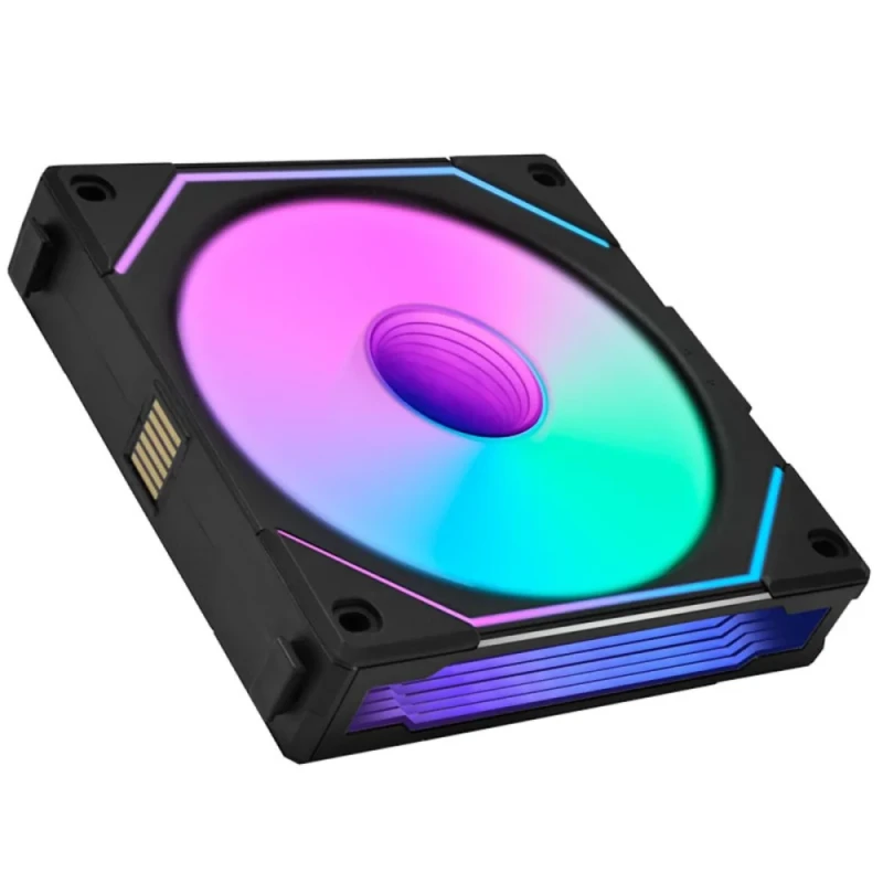 Lian Li UNI FAN SL-Infinity 120 mm ARGB PWM Case Fan – Infinity Mirror RGB 120 mm PWM Fan, 200–2100 RPM, 61.3 CFM Airflow, Fluid Dynamic Bearing, Daisy-Chain Interlocking Design, Single 4-Pin PWM + ARGB Connector, Magnetic Mount & Screw Set, Black/White PC Cooling Fan - Featured Image