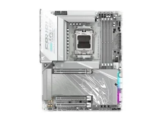 Gigabyte X870E AORUS ELITE X3D ICE AMD X870E ATX Motherboard – AM5 Socket for AMD Ryzen 7000/8000/9000 CPUs, DDR5 Dual-Channel 4x DIMM up to 9000 MT/s, 16+2+2 VRM Phases, 4x M.2 (PCIe 5.0/4.0), PCIe 5.0 x16, Wi-Fi 7 + Bluetooth 5.4, 2.5 GbE LAN, Dual USB4 Type-C, USB 3.2 Gen2/Gen1, Realtek ALC1220-VB Audio, White Edition